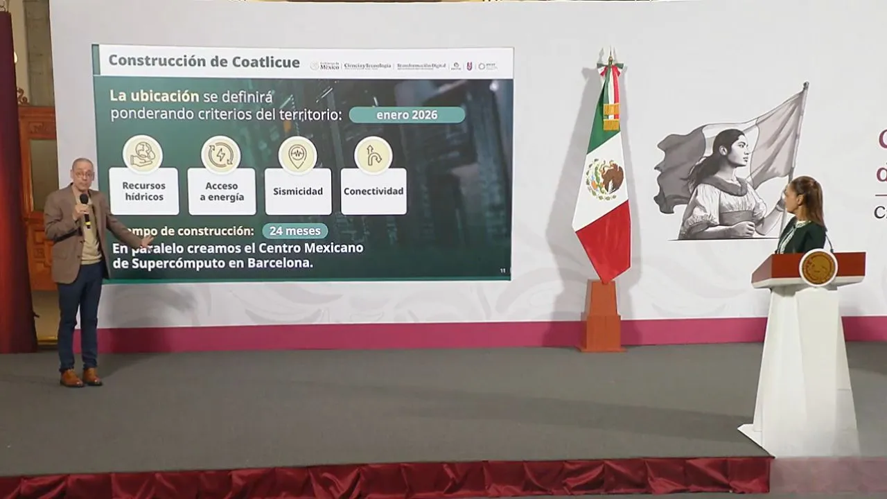 Anuncio de Coatlicue, supercomputadora de México.